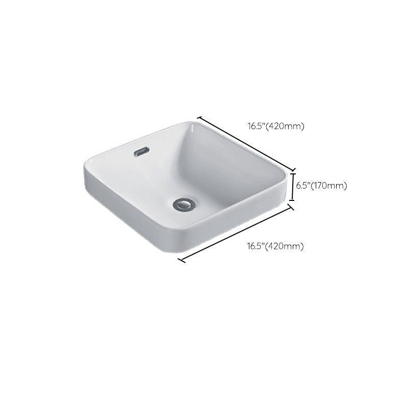 Contemporary Bathroom Sink with Overflow Porcelain Round Vessel Bathroom Sink Only Clearhalo 'Bathroom Remodel & Bathroom Fixtures' 'Bathroom Sinks & Faucet Components' 'Bathroom Sinks' 'bathroom_sink' 'Home Improvement' 'home_improvement' 'home_improvement_bathroom_sink' 7196012