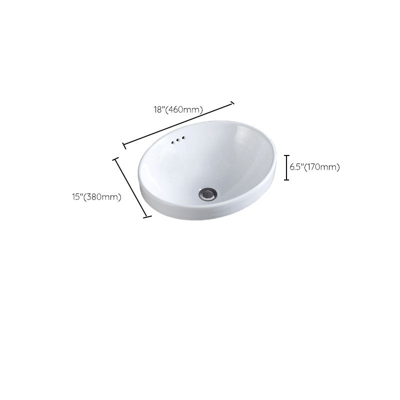 Contemporary Bathroom Sink with Overflow Porcelain Round Vessel Bathroom Sink Only Clearhalo 'Bathroom Remodel & Bathroom Fixtures' 'Bathroom Sinks & Faucet Components' 'Bathroom Sinks' 'bathroom_sink' 'Home Improvement' 'home_improvement' 'home_improvement_bathroom_sink' 7196022