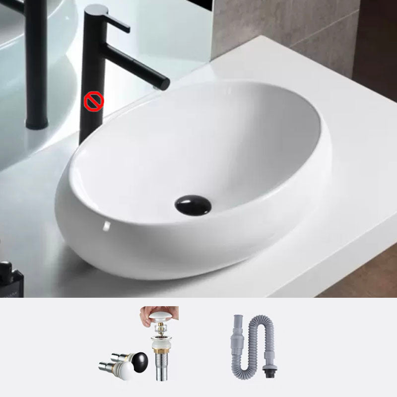 Bathroom Ceramic Sink Round Rod Handle Anti-spill Modern Faucet Sink 24"L x 16"W x 6"H Not Available Unavailiable Clearhalo 'Bathroom Remodel & Bathroom Fixtures' 'Bathroom Sinks & Faucet Components' 'Bathroom Sinks' 'bathroom_sink' 'Home Improvement' 'home_improvement' 'home_improvement_bathroom_sink' 7196031