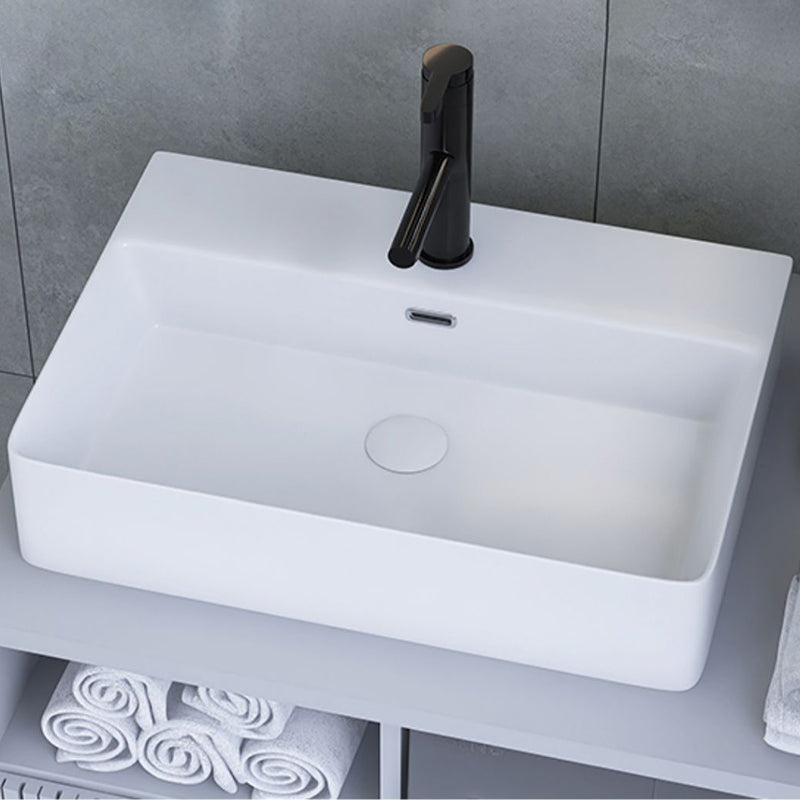 White Trough Bathroom Sink Rectangle Ceramic Trough Bathroom Sink Clearhalo 'Bathroom Remodel & Bathroom Fixtures' 'Bathroom Sinks & Faucet Components' 'Bathroom Sinks' 'bathroom_sink' 'Home Improvement' 'home_improvement' 'home_improvement_bathroom_sink' 7196167