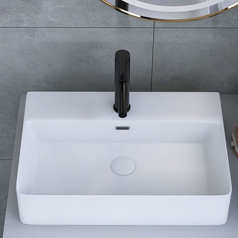 White Trough Bathroom Sink Rectangle Ceramic Trough Bathroom Sink Clearhalo 'Bathroom Remodel & Bathroom Fixtures' 'Bathroom Sinks & Faucet Components' 'Bathroom Sinks' 'bathroom_sink' 'Home Improvement' 'home_improvement' 'home_improvement_bathroom_sink' 7196168