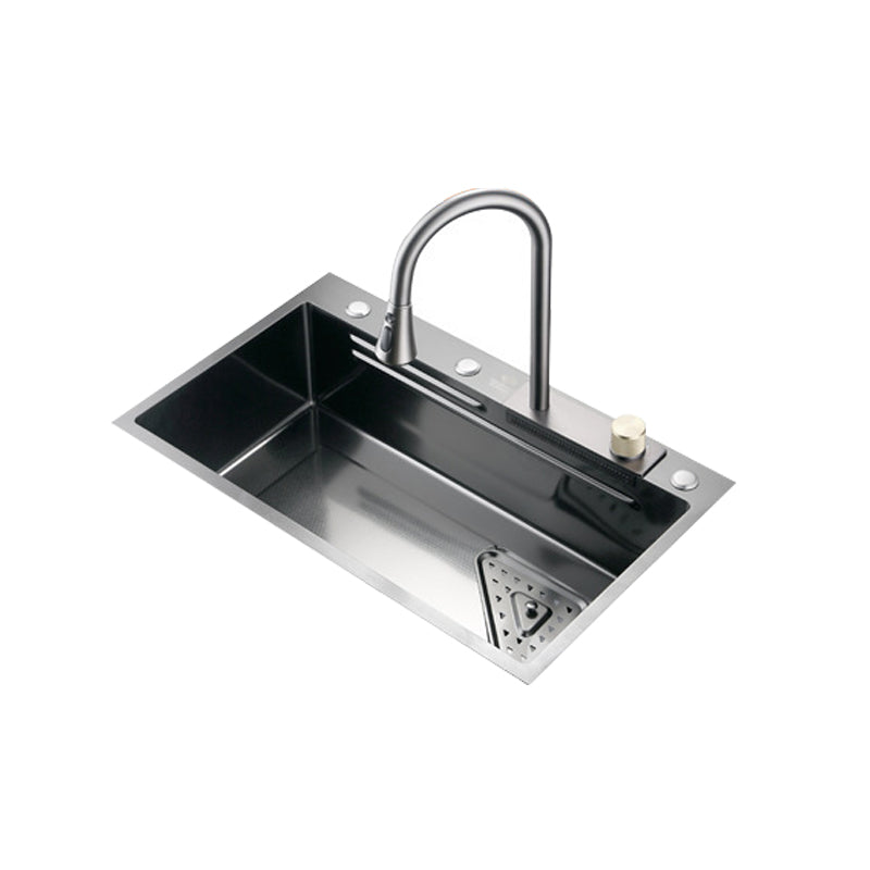 Contemporary Stainless Steel Undermount Kitchen Sink Single Bowl Kitchen Bar Sink Clearhalo 'Home Improvement' 'home_improvement' 'home_improvement_kitchen_sinks' 'Kitchen Remodel & Kitchen Fixtures' 'Kitchen Sinks & Faucet Components' 'Kitchen Sinks' 'kitchen_sinks' 7196869