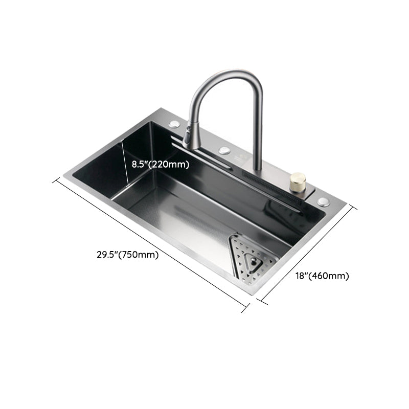 Contemporary Stainless Steel Undermount Kitchen Sink Single Bowl Kitchen Bar Sink Clearhalo 'Home Improvement' 'home_improvement' 'home_improvement_kitchen_sinks' 'Kitchen Remodel & Kitchen Fixtures' 'Kitchen Sinks & Faucet Components' 'Kitchen Sinks' 'kitchen_sinks' 7196875