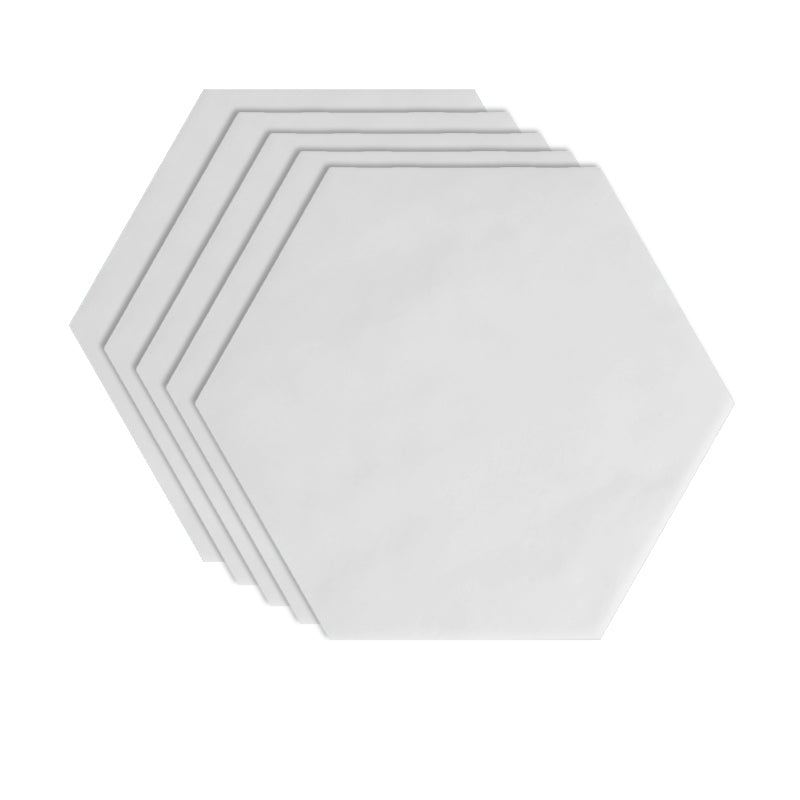 Porcelain Singular Tile Hexagon Shape Floor and Wall Tile with No Pattern White Clearhalo 'Floor Tiles & Wall Tiles' 'floor_tiles_wall_tiles' 'Flooring 'Home Improvement' 'home_improvement' 'home_improvement_floor_tiles_wall_tiles' Walls and Ceiling' 7196984