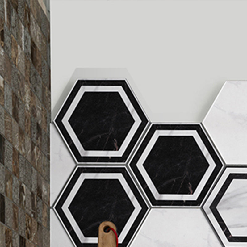 Hexagon Floor and Wall Tile Singular Tile Porcelain Floor and Wall Tile Clearhalo 'Floor Tiles & Wall Tiles' 'floor_tiles_wall_tiles' 'Flooring 'Home Improvement' 'home_improvement' 'home_improvement_floor_tiles_wall_tiles' Walls and Ceiling' 7196998