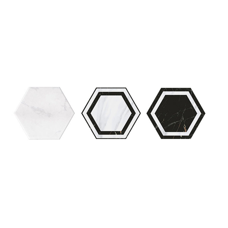 Hexagon Floor and Wall Tile Singular Tile Porcelain Floor and Wall Tile Clearhalo 'Floor Tiles & Wall Tiles' 'floor_tiles_wall_tiles' 'Flooring 'Home Improvement' 'home_improvement' 'home_improvement_floor_tiles_wall_tiles' Walls and Ceiling' 7197003