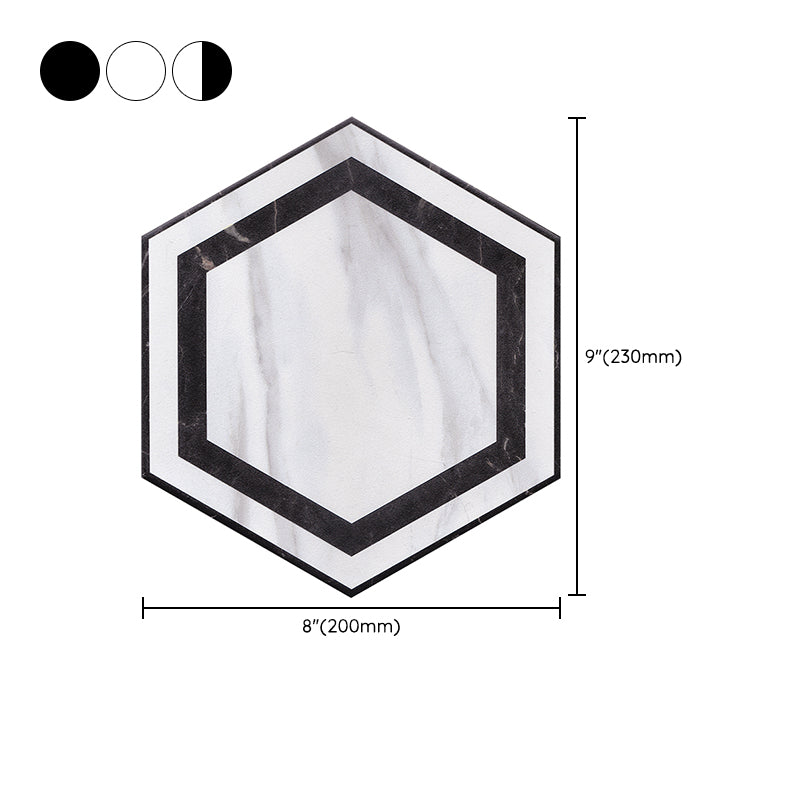 Hexagon Floor and Wall Tile Singular Tile Porcelain Floor and Wall Tile Clearhalo 'Floor Tiles & Wall Tiles' 'floor_tiles_wall_tiles' 'Flooring 'Home Improvement' 'home_improvement' 'home_improvement_floor_tiles_wall_tiles' Walls and Ceiling' 7197008