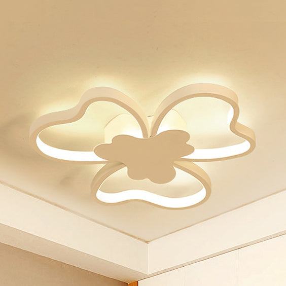 Kids Blossom Shape Ceiling Mount Light Acrylic Eye-Caring LED Ceiling Lamp in White for Foyer Clearhalo 'Ceiling Lights' 'Close To Ceiling Lights' 'Close to ceiling' 'Glass shade' 'Glass' 'Pendant Lights' 'Semi-flushmount' Lighting' 71974