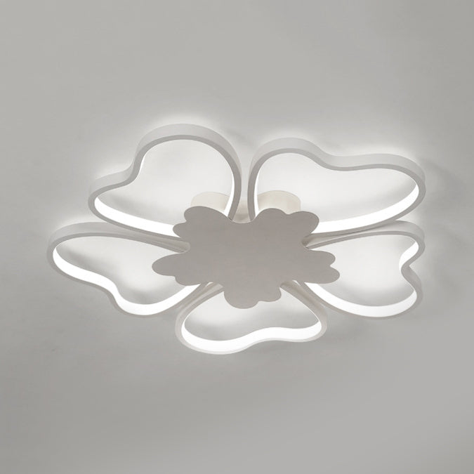 Kids Blossom Shape Ceiling Mount Light Acrylic Eye-Caring LED Ceiling Lamp in White for Foyer Clearhalo 'Ceiling Lights' 'Close To Ceiling Lights' 'Close to ceiling' 'Glass shade' 'Glass' 'Pendant Lights' 'Semi-flushmount' Lighting' 71977