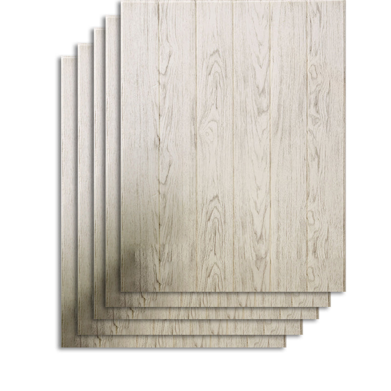 Contemporary Wall Paneling Waterproof Wall Paneling with Wood Look White-Gray 10-Piece Set Clearhalo 'Flooring 'Home Improvement' 'home_improvement' 'home_improvement_wall_paneling' 'Wall Paneling' 'wall_paneling' 'Walls & Ceilings' Walls and Ceiling' 7197711