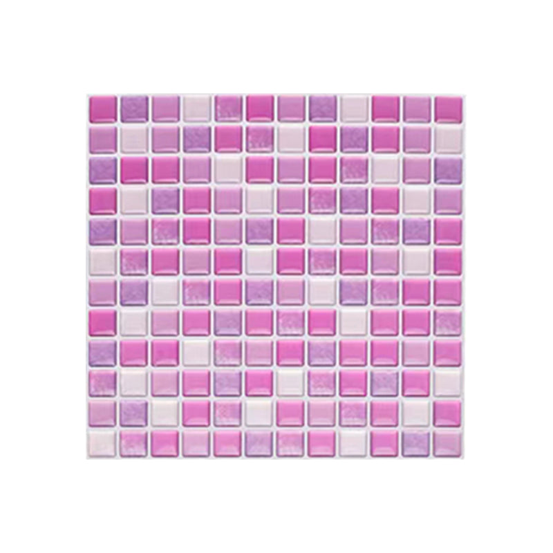 Plastic Peel & Stick Mosaic Tile Waterproof Peel & Stick Mosaic Tile with Square Shape Light Purple Clearhalo 'Flooring 'Home Improvement' 'home_improvement' 'home_improvement_peel_stick_blacksplash' 'Peel & Stick Backsplash Tile' 'peel_stick_blacksplash' 'Walls & Ceilings' Walls and Ceiling' 7197896