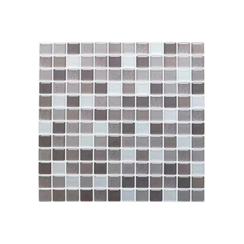 Plastic Peel & Stick Mosaic Tile Waterproof Peel & Stick Mosaic Tile with Square Shape Dark Brown Clearhalo 'Flooring 'Home Improvement' 'home_improvement' 'home_improvement_peel_stick_blacksplash' 'Peel & Stick Backsplash Tile' 'peel_stick_blacksplash' 'Walls & Ceilings' Walls and Ceiling' 7197901