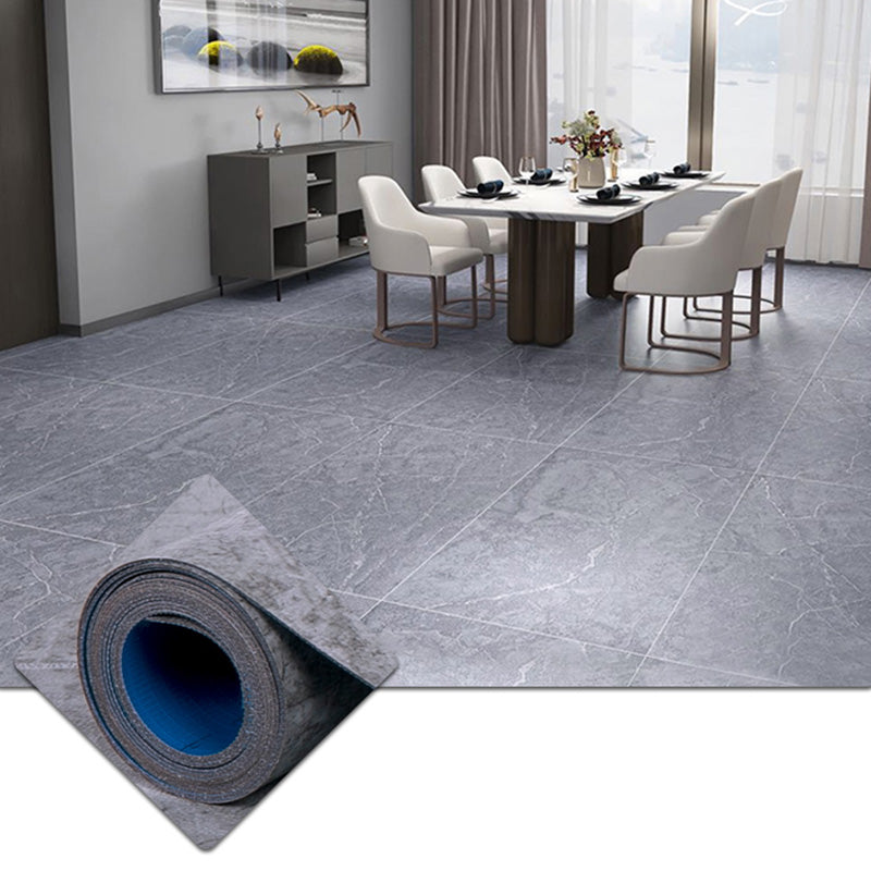 Fire Resistant Vinyl Flooring Self Peel and Stick Waterproof Vinyl Flooring Dark Gray Clearhalo 'Flooring 'Home Improvement' 'home_improvement' 'home_improvement_vinyl_flooring' 'Vinyl Flooring' 'vinyl_flooring' Walls and Ceiling' 7198136