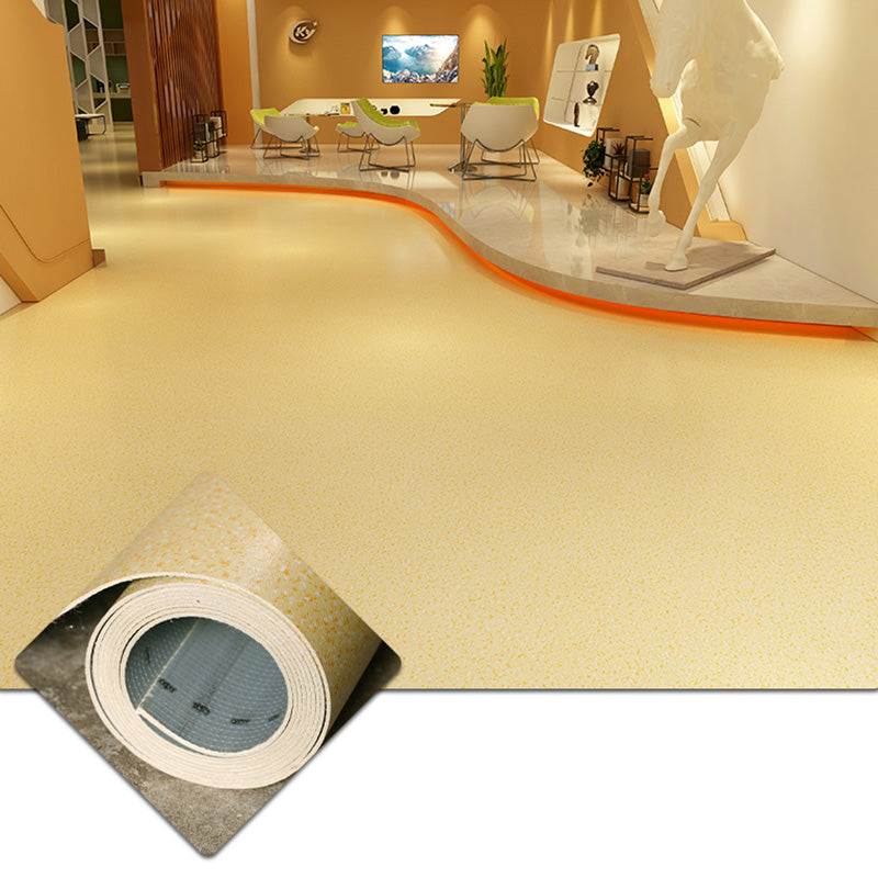 Fire Resistant Vinyl Flooring Self Peel and Stick Waterproof Vinyl Flooring Yellow Clearhalo 'Flooring 'Home Improvement' 'home_improvement' 'home_improvement_vinyl_flooring' 'Vinyl Flooring' 'vinyl_flooring' Walls and Ceiling' 7198148