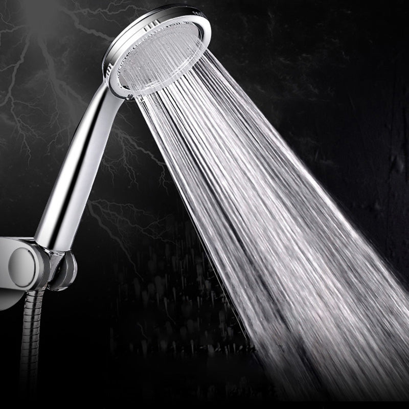 Contemporary Silver Round Shower Head Water Efficient Standard Spray Head Clearhalo 'Bathroom Remodel & Bathroom Fixtures' 'Home Improvement' 'home_improvement' 'home_improvement_shower_heads' 'Shower Heads' 'shower_heads' 'Showers & Bathtubs Plumbing' 'Showers & Bathtubs' 7198326