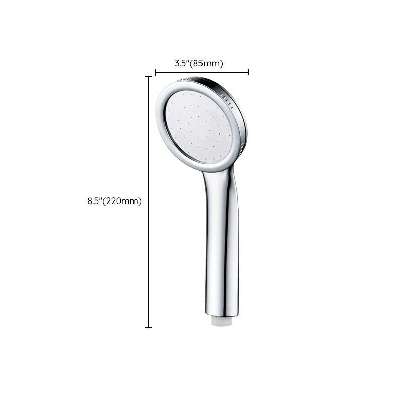 Contemporary Silver Round Shower Head Water Efficient Standard Spray Head Clearhalo 'Bathroom Remodel & Bathroom Fixtures' 'Home Improvement' 'home_improvement' 'home_improvement_shower_heads' 'Shower Heads' 'shower_heads' 'Showers & Bathtubs Plumbing' 'Showers & Bathtubs' 7198327