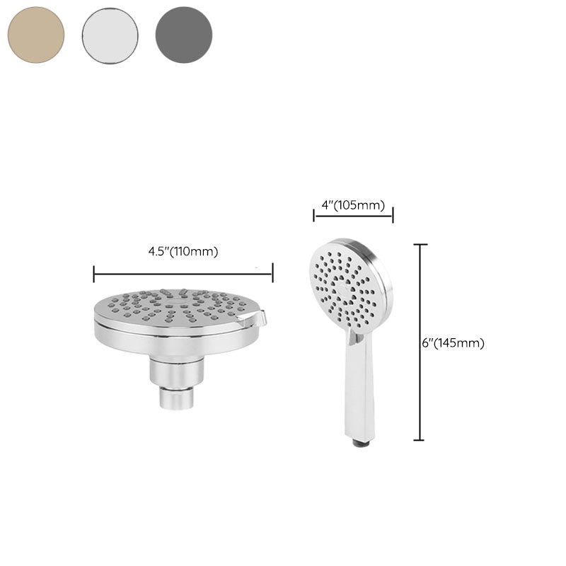 Shower Head Rain Fall 3-Jet Handheld Bathroom Wall-Mounted Shower Head Clearhalo 'Bathroom Remodel & Bathroom Fixtures' 'Home Improvement' 'home_improvement' 'home_improvement_shower_heads' 'Shower Heads' 'shower_heads' 'Showers & Bathtubs Plumbing' 'Showers & Bathtubs' 7198337