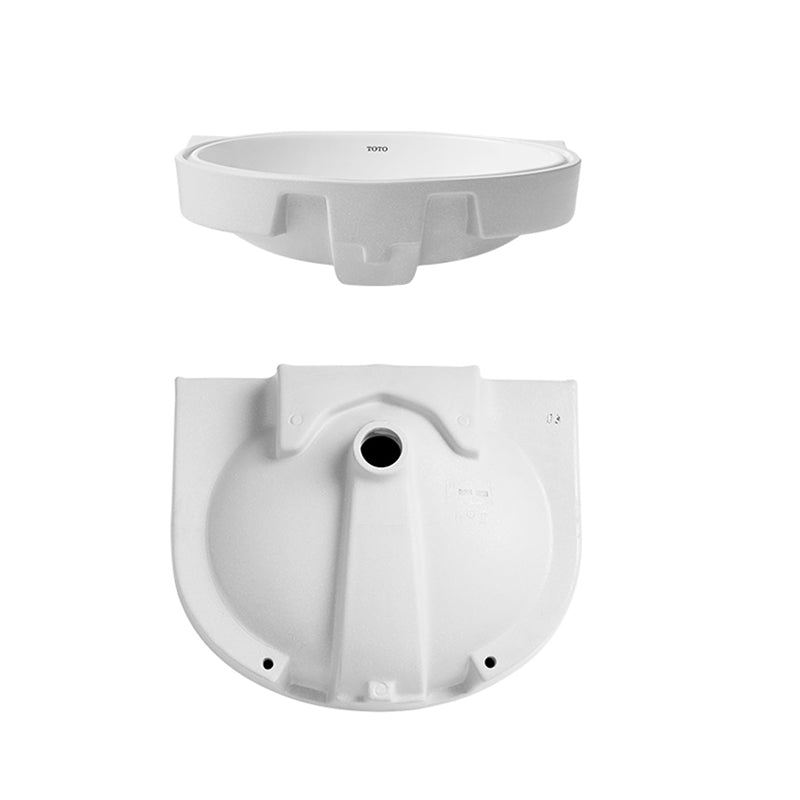 Modern Style Bathroom Sink Oval-shape Ceramic Bathroom Sink in White Clearhalo 'Bathroom Remodel & Bathroom Fixtures' 'Bathroom Sinks & Faucet Components' 'Bathroom Sinks' 'bathroom_sink' 'Home Improvement' 'home_improvement' 'home_improvement_bathroom_sink' 7198429