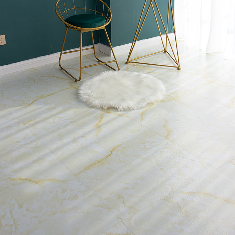 Modern Indoor Vinyl Flooring Peel and Stick Marble Print Vinyl Flooring Gloss White 5-Piece Set Clearhalo 'Flooring 'Home Improvement' 'home_improvement' 'home_improvement_vinyl_flooring' 'Vinyl Flooring' 'vinyl_flooring' Walls and Ceiling' 7198598