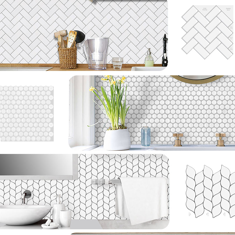 Subway Tile Wallpaper Plastic Peel and Stick Backsplash Wall Tile Clearhalo 'Flooring 'Home Improvement' 'home_improvement' 'home_improvement_peel_stick_blacksplash' 'Peel & Stick Backsplash Tile' 'peel_stick_blacksplash' 'Walls & Ceilings' Walls and Ceiling' 7198688