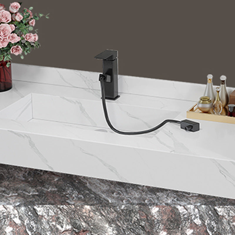 Modern Sink Vanity Wall Mount Vanity Cabinet with Mirror (Not Include Washing Machine) Clearhalo 'Bathroom Remodel & Bathroom Fixtures' 'Bathroom Vanities' 'bathroom_vanities' 'Home Improvement' 'home_improvement' 'home_improvement_bathroom_vanities' 7199062