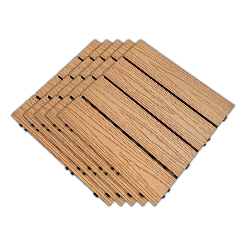 Outdoor Patio Flooring Tiles Embossed Composite Snap Fit Decking Tiles Yellow Fine Embossed Clearhalo 'Home Improvement' 'home_improvement' 'home_improvement_outdoor_deck_tiles_planks' 'Outdoor Deck Tiles & Planks' 'Outdoor Flooring & Tile' 'Outdoor Remodel' 'outdoor_deck_tiles_planks' 7202573