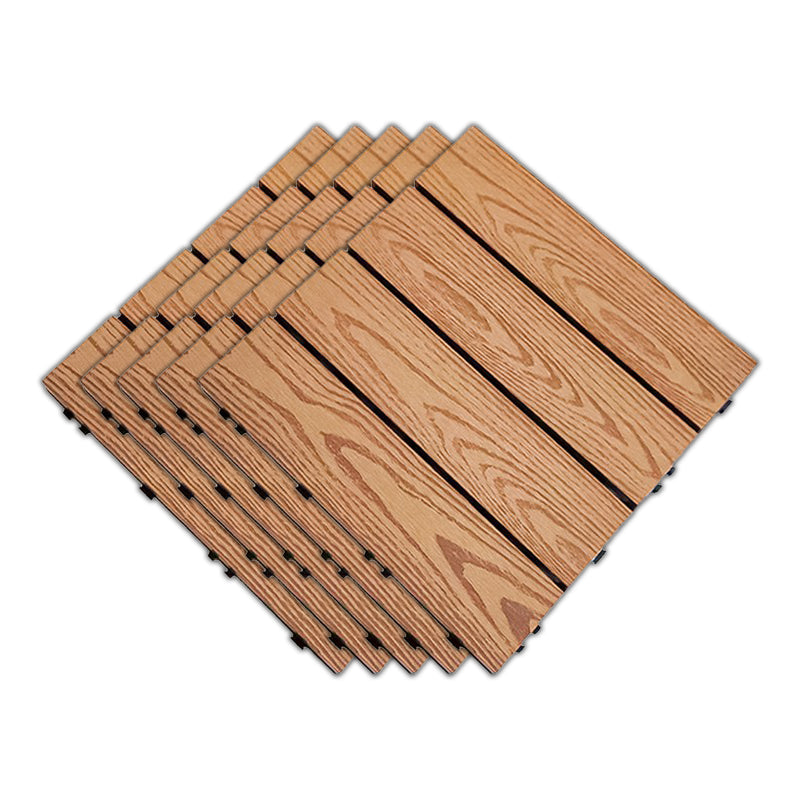 Outdoor Patio Flooring Tiles Embossed Composite Snap Fit Decking Tiles Yellow Coarse Embossed Clearhalo 'Home Improvement' 'home_improvement' 'home_improvement_outdoor_deck_tiles_planks' 'Outdoor Deck Tiles & Planks' 'Outdoor Flooring & Tile' 'Outdoor Remodel' 'outdoor_deck_tiles_planks' 7202575