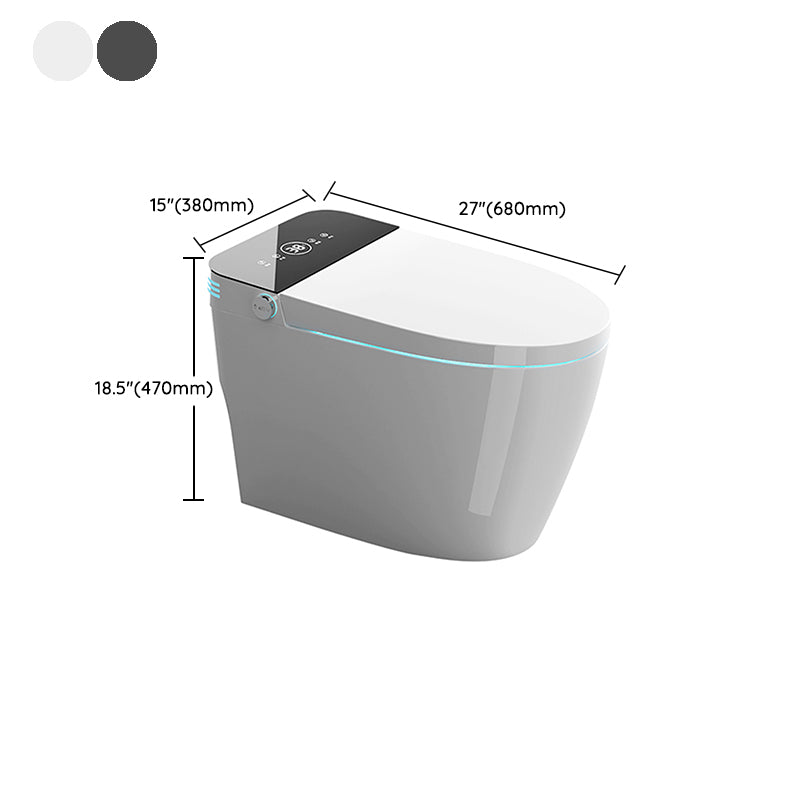 Minimalist White Floor Standing Bidet with Heated Seat and Remote Control Included Clearhalo 'Bathroom Remodel & Bathroom Fixtures' 'Bidets' 'Home Improvement' 'home_improvement' 'home_improvement_bidets' 'Toilets & Bidets' 7204497