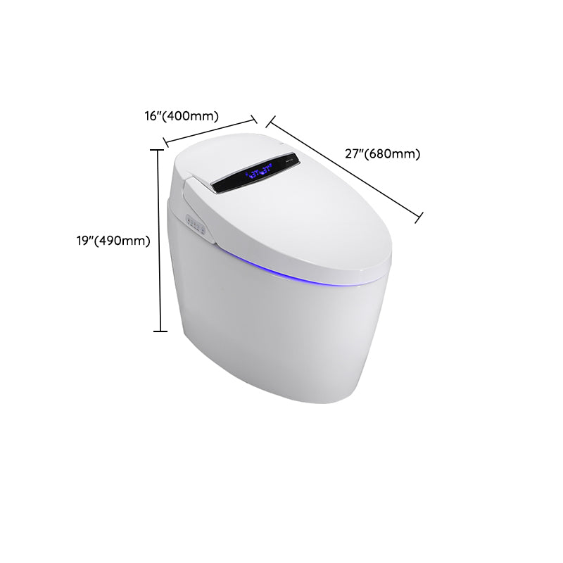 Contemporary White Floor Standing Bidet with Heated Seat and Remote Control Included Clearhalo 'Bathroom Remodel & Bathroom Fixtures' 'Bidets' 'Home Improvement' 'home_improvement' 'home_improvement_bidets' 'Toilets & Bidets' 7204515