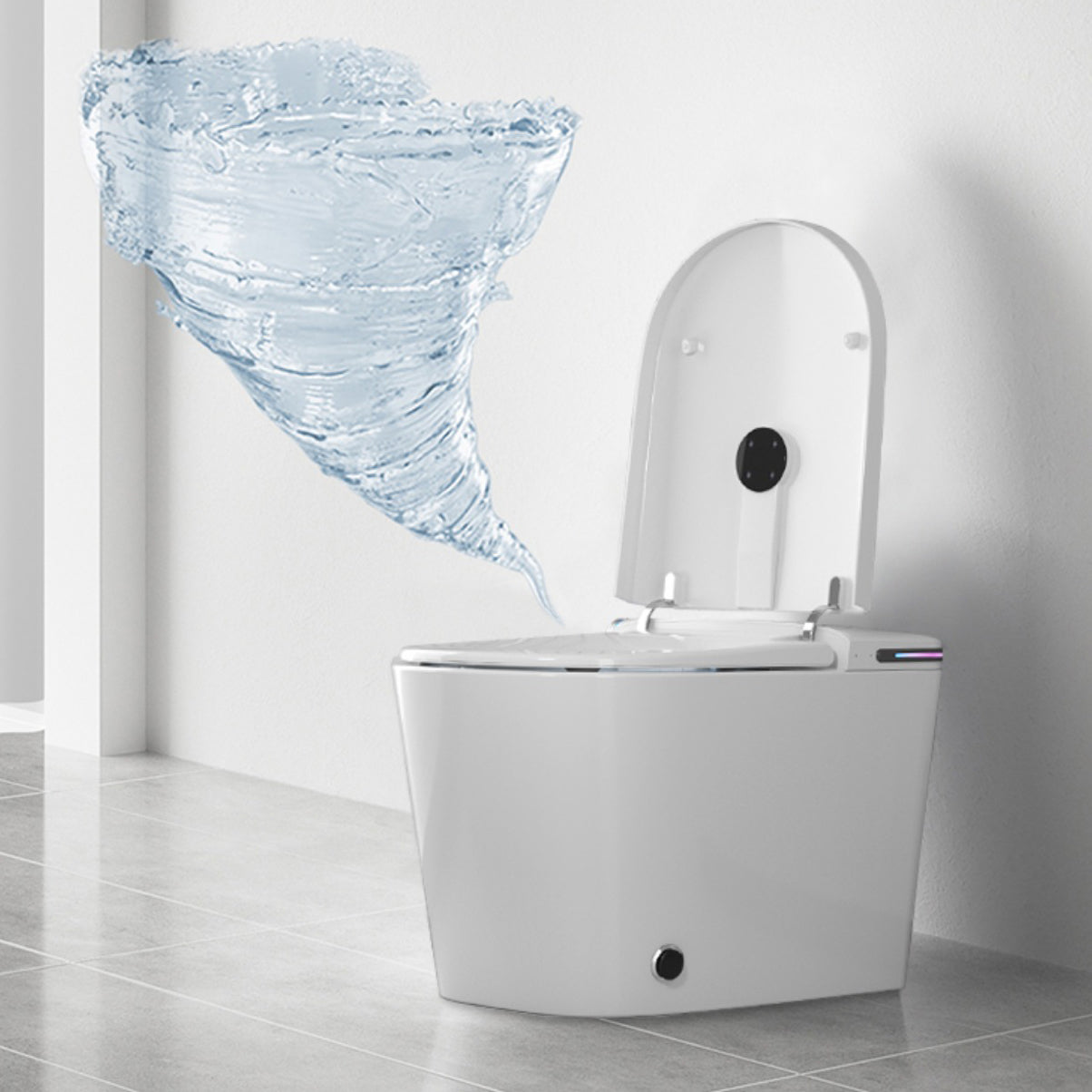 Contemporary Elongated Floor Mount Bidet White Smart Bidet with Tank Clearhalo 'Bathroom Remodel & Bathroom Fixtures' 'Bidets' 'Home Improvement' 'home_improvement' 'home_improvement_bidets' 'Toilets & Bidets' 7204771