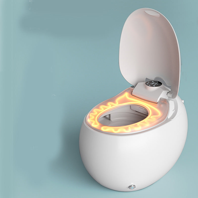 White Round Floor Mount Bidet Antimicrobial Floor Standing Bidet Clearhalo 'Bathroom Remodel & Bathroom Fixtures' 'Bidets' 'Home Improvement' 'home_improvement' 'home_improvement_bidets' 'Toilets & Bidets' 7204834