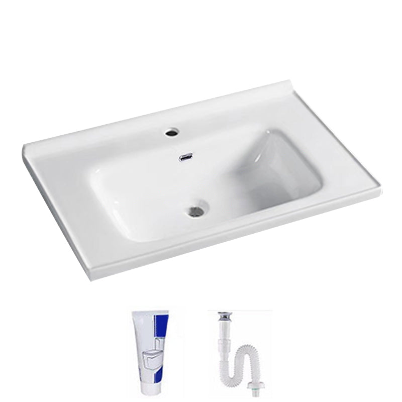 Contemporary Bathroom Sink Pop-Up Drain Rectangular Vessel Sink(Not Including Faucet) Clearhalo 'Bathroom Remodel & Bathroom Fixtures' 'Bathroom Sinks & Faucet Components' 'Bathroom Sinks' 'bathroom_sink' 'Home Improvement' 'home_improvement' 'home_improvement_bathroom_sink' 7206002