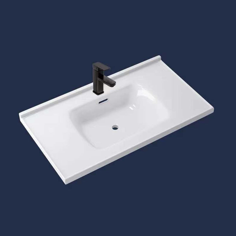 Contemporary Bathroom Sink Pop-Up Drain Rectangular Vessel Sink(Not Including Faucet) Clearhalo 'Bathroom Remodel & Bathroom Fixtures' 'Bathroom Sinks & Faucet Components' 'Bathroom Sinks' 'bathroom_sink' 'Home Improvement' 'home_improvement' 'home_improvement_bathroom_sink' 7206003
