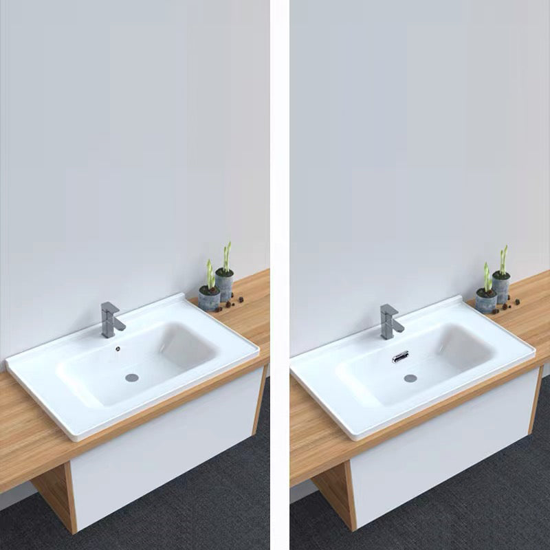 Contemporary Bathroom Sink Pop-Up Drain Rectangular Vessel Sink(Not Including Faucet) Clearhalo 'Bathroom Remodel & Bathroom Fixtures' 'Bathroom Sinks & Faucet Components' 'Bathroom Sinks' 'bathroom_sink' 'Home Improvement' 'home_improvement' 'home_improvement_bathroom_sink' 7206004