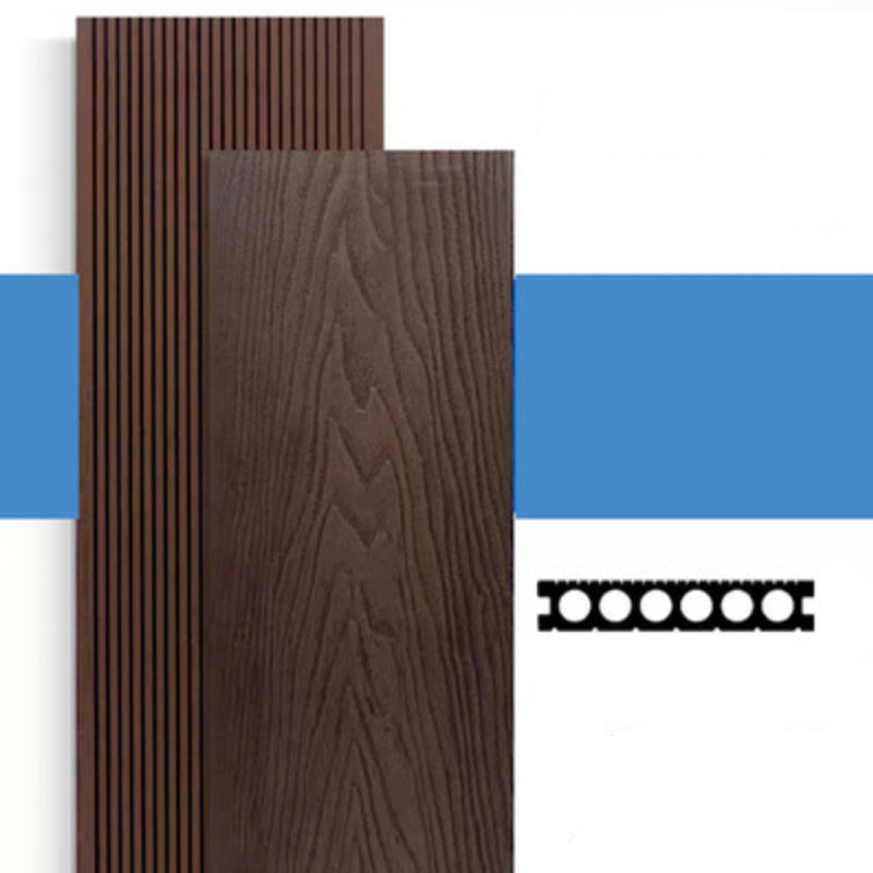 Wire Brushed Wooden Wall Plank Engineered Hardwood Deck Tiles Dark Coffee Clearhalo 'Flooring 'Hardwood Flooring' 'hardwood_flooring' 'Home Improvement' 'home_improvement' 'home_improvement_hardwood_flooring' Walls and Ceiling' 7206281