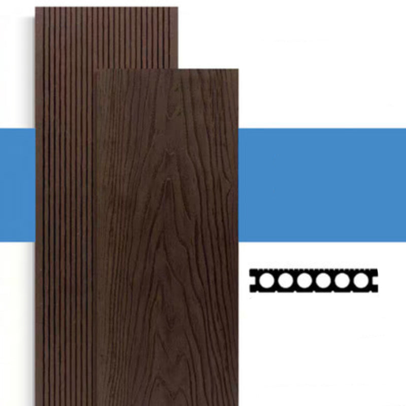 Wire Brushed Wooden Wall Plank Engineered Hardwood Deck Tiles Brown Clearhalo 'Flooring 'Hardwood Flooring' 'hardwood_flooring' 'Home Improvement' 'home_improvement' 'home_improvement_hardwood_flooring' Walls and Ceiling' 7206282