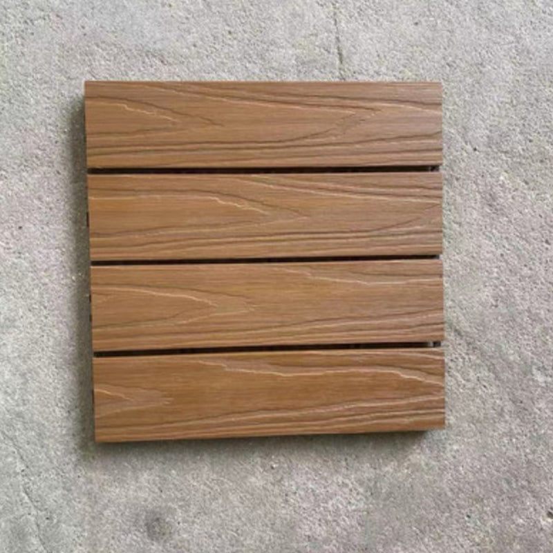 Interlocking Patio Flooring Tiles Square Flooring Tiles Garden Teak Straight Grain Clearhalo 'Home Improvement' 'home_improvement' 'home_improvement_outdoor_deck_tiles_planks' 'Outdoor Deck Tiles & Planks' 'Outdoor Flooring & Tile' 'Outdoor Remodel' 'outdoor_deck_tiles_planks' 7206412