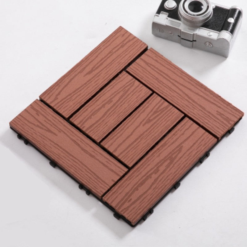 Interlocking Patio Flooring Tiles Square Flooring Tiles Garden Rosewood Transformation Clearhalo 'Home Improvement' 'home_improvement' 'home_improvement_outdoor_deck_tiles_planks' 'Outdoor Deck Tiles & Planks' 'Outdoor Flooring & Tile' 'Outdoor Remodel' 'outdoor_deck_tiles_planks' 7206428