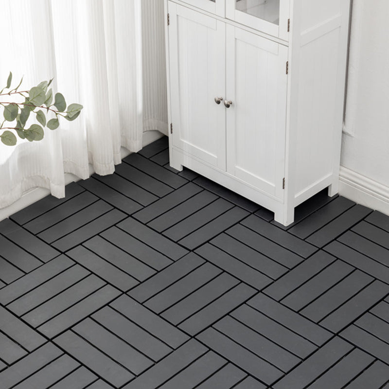 12" X 12" 4-Slat Square Deck/Patio Flooring Tiles Snap Fit Installation Floor Board Tiles Dark Gray Clearhalo 'Home Improvement' 'home_improvement' 'home_improvement_outdoor_deck_tiles_planks' 'Outdoor Deck Tiles & Planks' 'Outdoor Flooring & Tile' 'Outdoor Remodel' 'outdoor_deck_tiles_planks' 7206466