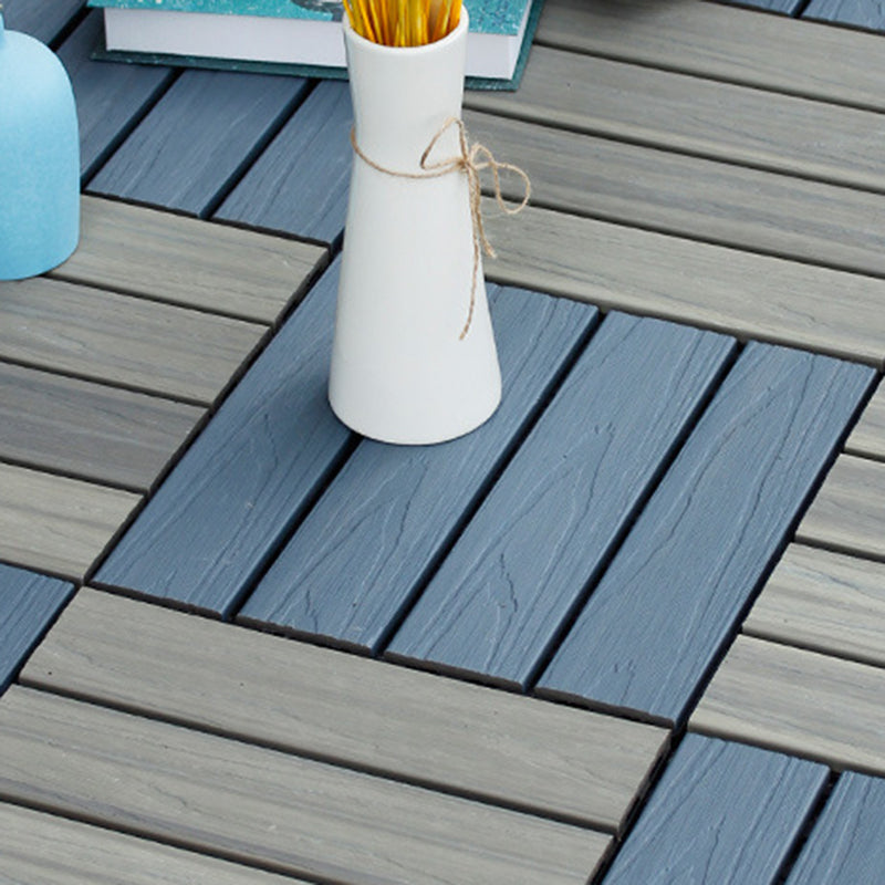 12" X 12"4-Slat Square PVC Flooring Tiles Interlocking Installation Floor Board Tiles Clearhalo 'Home Improvement' 'home_improvement' 'home_improvement_outdoor_deck_tiles_planks' 'Outdoor Deck Tiles & Planks' 'Outdoor Flooring & Tile' 'Outdoor Remodel' 'outdoor_deck_tiles_planks' 7206490