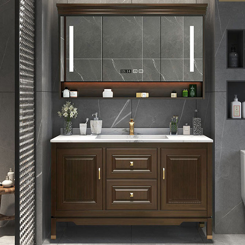 Traditional Bathroom Sink Vanity Solid Wood Mirror Included Bathroom Vanity Cabinet Clearhalo 'Bathroom Remodel & Bathroom Fixtures' 'Bathroom Vanities' 'bathroom_vanities' 'Home Improvement' 'home_improvement' 'home_improvement_bathroom_vanities' 7206713