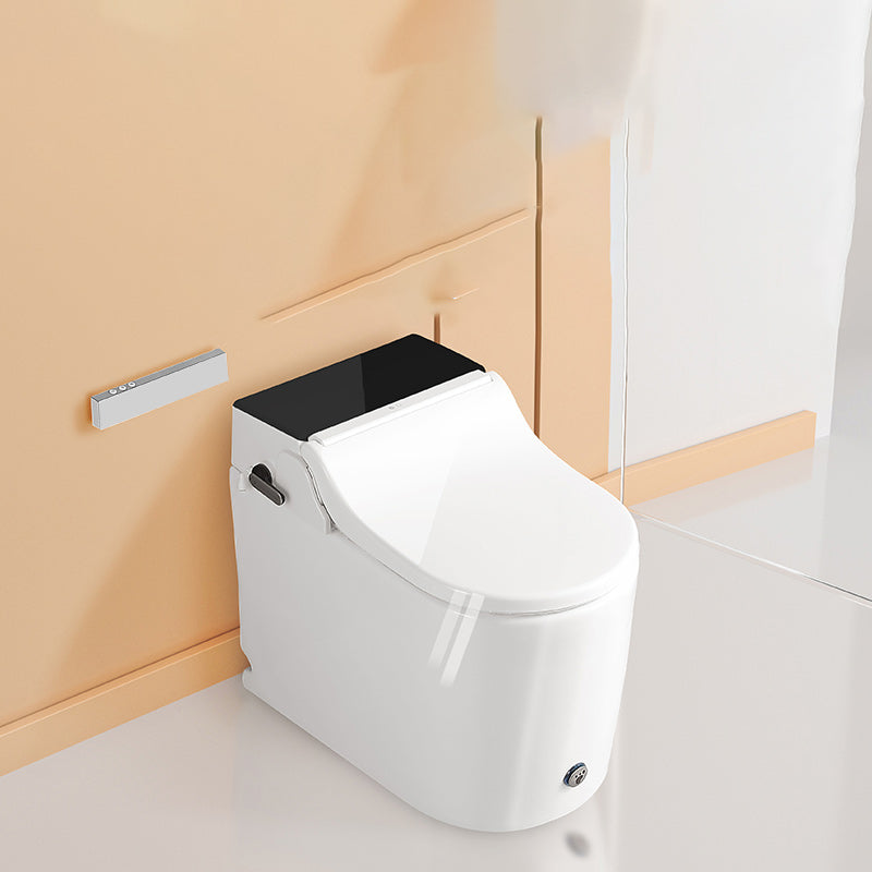 White Elongated Floor Mount Bidet Heated Seat Smart Bidet with Tank Black Automatic Lid Clearhalo 'Bathroom Remodel & Bathroom Fixtures' 'Bidets' 'Home Improvement' 'home_improvement' 'home_improvement_bidets' 'Toilets & Bidets' 7207157