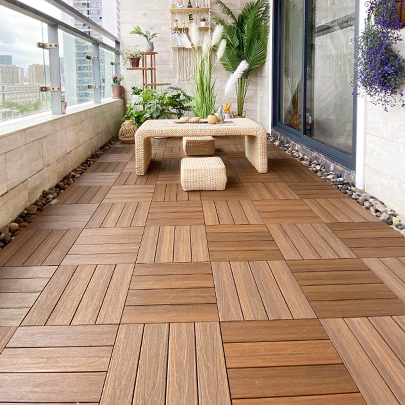 Outdoor Floor Board Wooden Square Stripe Composite Floor Patio Clearhalo 'Home Improvement' 'home_improvement' 'home_improvement_outdoor_deck_tiles_planks' 'Outdoor Deck Tiles & Planks' 'Outdoor Flooring & Tile' 'Outdoor Remodel' 'outdoor_deck_tiles_planks' 7208538