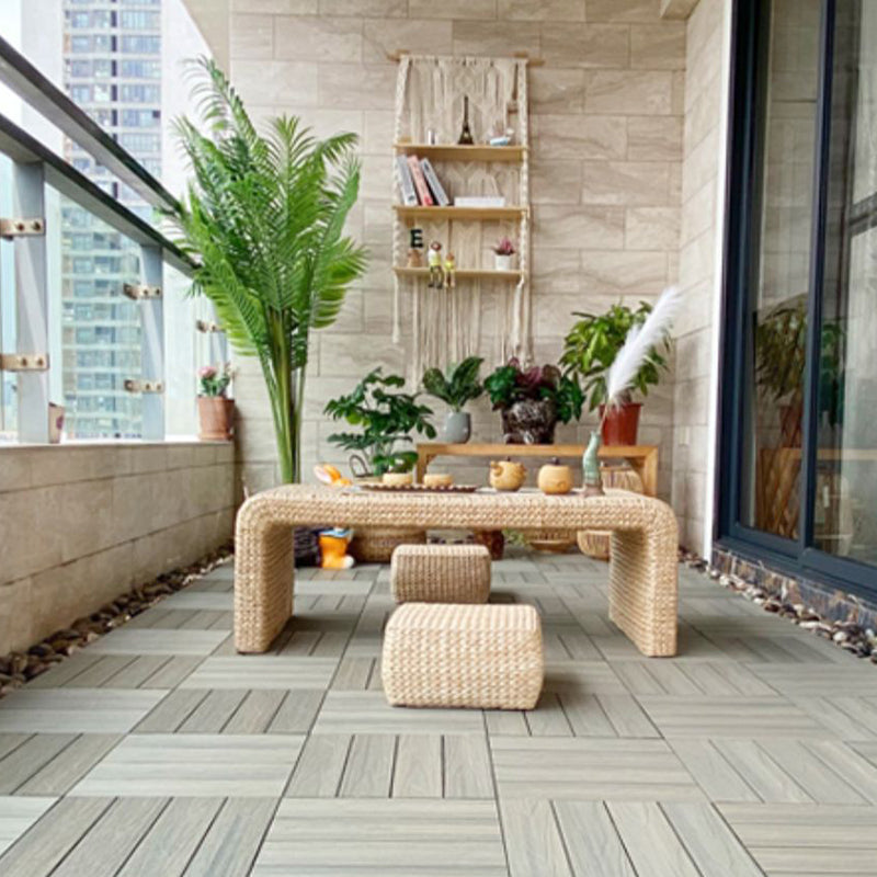 Outdoor Floor Board Wooden Square Stripe Composite Floor Patio Clearhalo 'Home Improvement' 'home_improvement' 'home_improvement_outdoor_deck_tiles_planks' 'Outdoor Deck Tiles & Planks' 'Outdoor Flooring & Tile' 'Outdoor Remodel' 'outdoor_deck_tiles_planks' 7208544