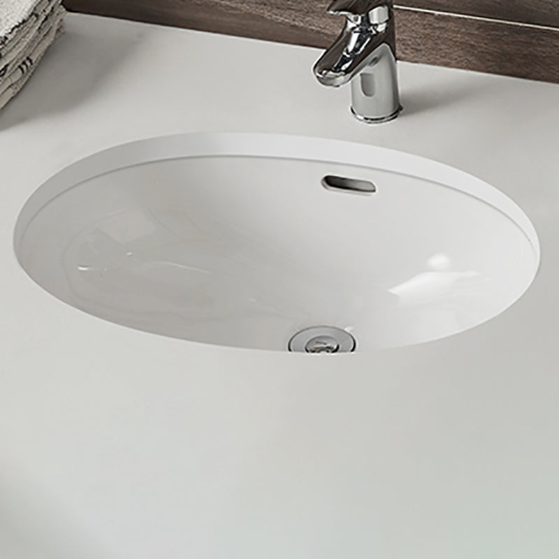 Oval Bathroom Sink Modern Style Overflow Hole Design Ceramic Bathroom Sink Only Clearhalo 'Bathroom Remodel & Bathroom Fixtures' 'Bathroom Sinks & Faucet Components' 'Bathroom Sinks' 'bathroom_sink' 'Home Improvement' 'home_improvement' 'home_improvement_bathroom_sink' 7208568