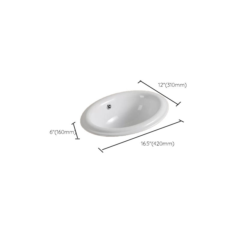 Contemporary Bathroom Sink with Pop-Up Drain Porcelain Oval-Shape Undermount Bathroom Sink Clearhalo 'Bathroom Remodel & Bathroom Fixtures' 'Bathroom Sinks & Faucet Components' 'Bathroom Sinks' 'bathroom_sink' 'Home Improvement' 'home_improvement' 'home_improvement_bathroom_sink' 7208917