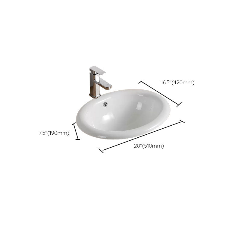 Contemporary Bathroom Sink with Pop-Up Drain Porcelain Oval-Shape Undermount Bathroom Sink Clearhalo 'Bathroom Remodel & Bathroom Fixtures' 'Bathroom Sinks & Faucet Components' 'Bathroom Sinks' 'bathroom_sink' 'Home Improvement' 'home_improvement' 'home_improvement_bathroom_sink' 7208935