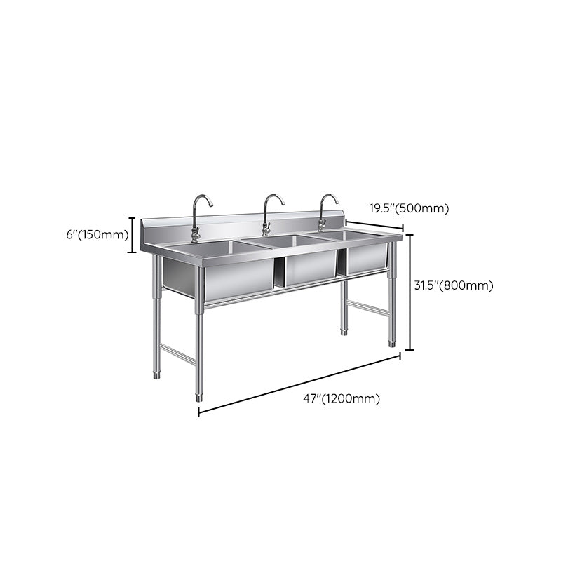 Basic Kitchen Sink Rectangular Workstation Sink with Faucets Clearhalo 'Home Improvement' 'home_improvement' 'home_improvement_kitchen_sinks' 'Kitchen Remodel & Kitchen Fixtures' 'Kitchen Sinks & Faucet Components' 'Kitchen Sinks' 'kitchen_sinks' 7209077