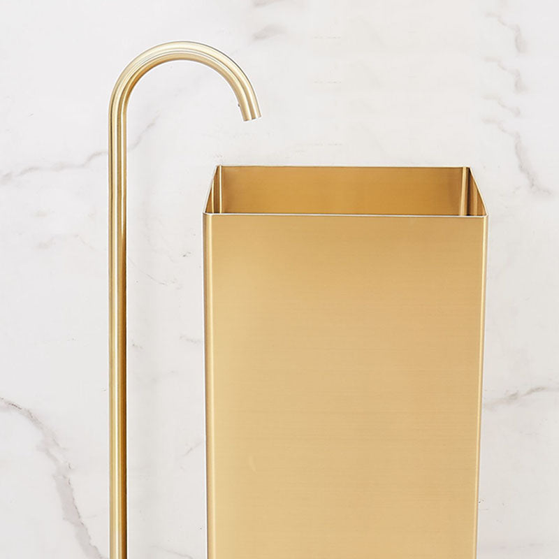 Contemporary Brass Freestanding Bathtub Faucet High Arc Bathtub Faucet Clearhalo 'Bathroom Remodel & Bathroom Fixtures' 'Bathtub Faucets' 'bathtub_faucets' 'Home Improvement' 'home_improvement' 'home_improvement_bathtub_faucets' 7209481