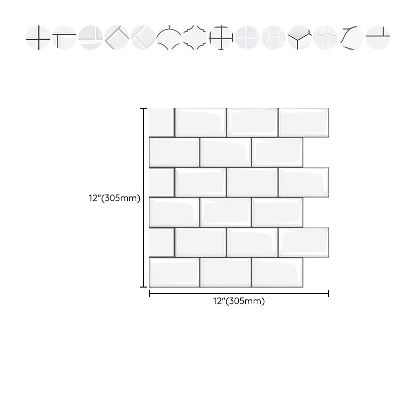 Plastic Peel and Stick Wall Tile 3D Square Peel and Stick Backsplash Clearhalo 'Flooring 'Home Improvement' 'home_improvement' 'home_improvement_peel_stick_blacksplash' 'Peel & Stick Backsplash Tile' 'peel_stick_blacksplash' 'Walls & Ceilings' Walls and Ceiling' 7209755